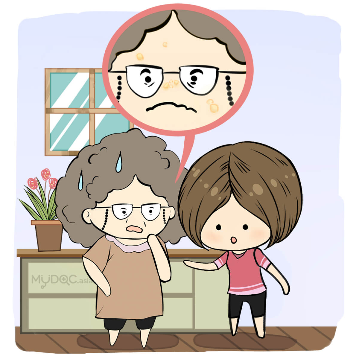 Xanthelasma bumps around the eye