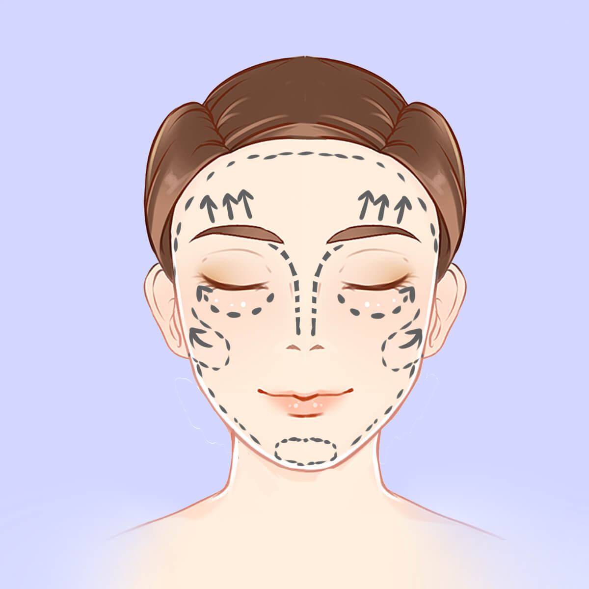 Face marking before a V Shape Face procedure
