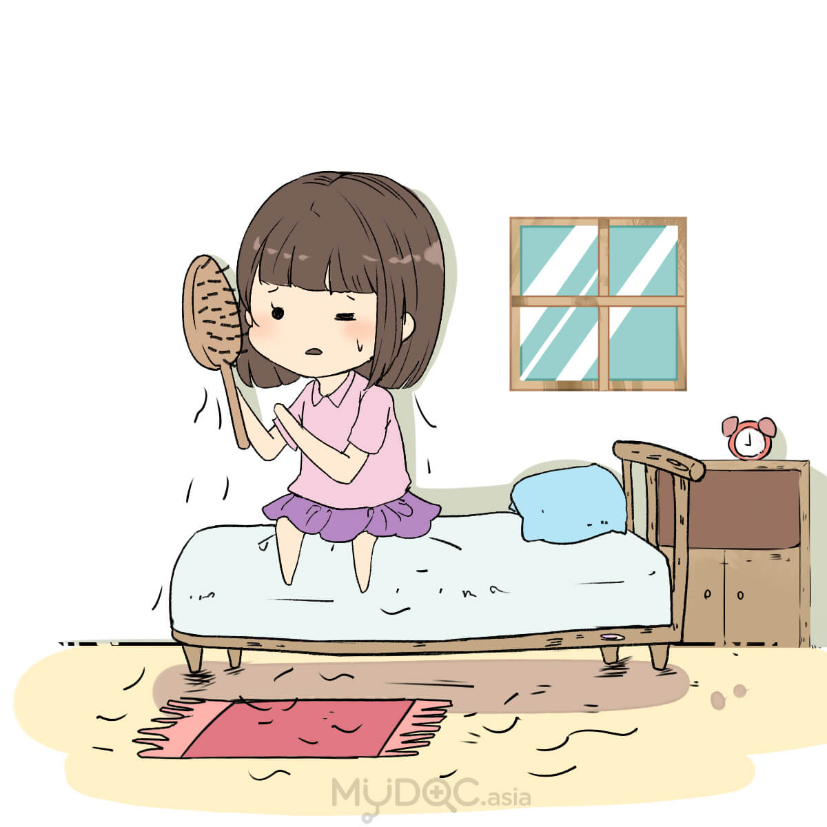 Hair shedding due to hair loss