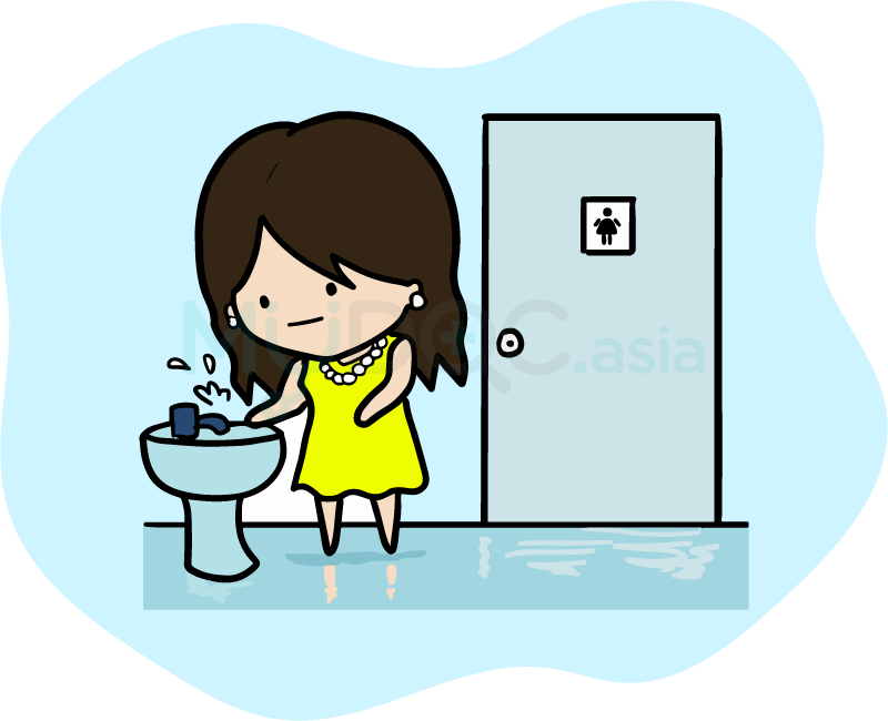 Not washing your hands before you enter the toilet