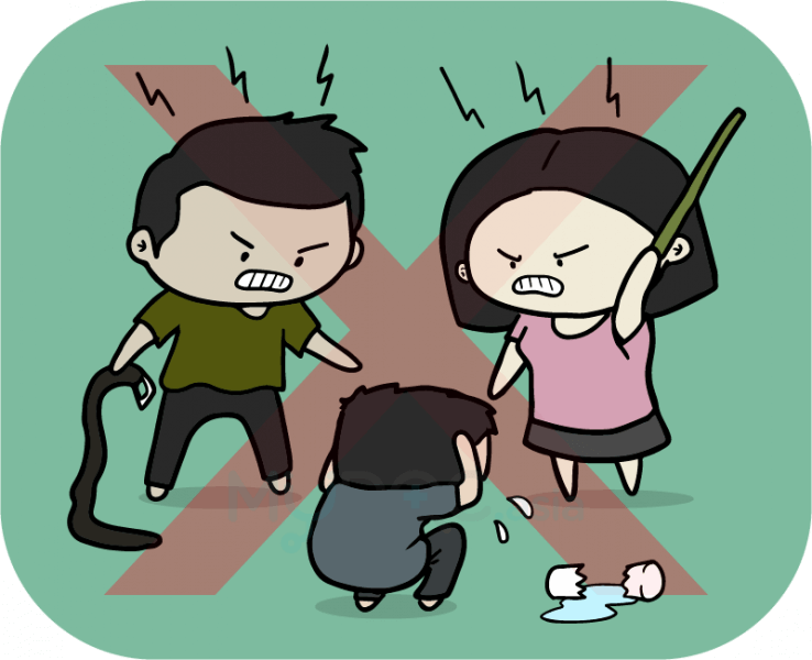 Don't physically hit your children even if they have done something wrong