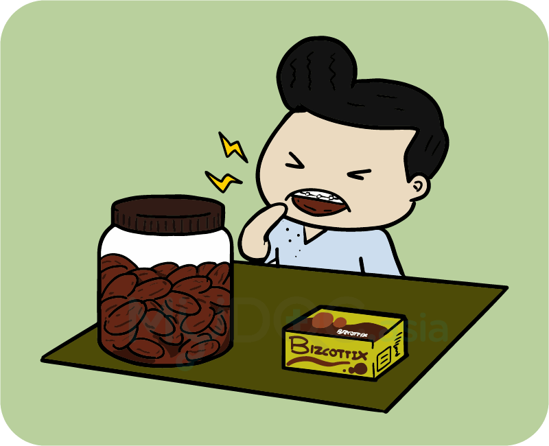 Hard cookies are hard to chew
