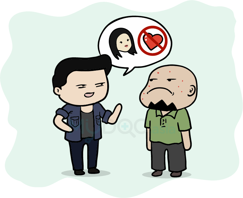 face full of acne difficult find lover