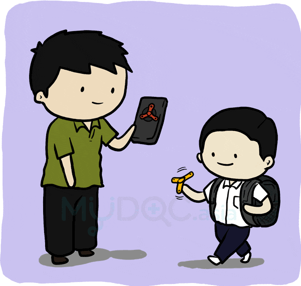 Fidget spinners are also fitted on the back of the phone