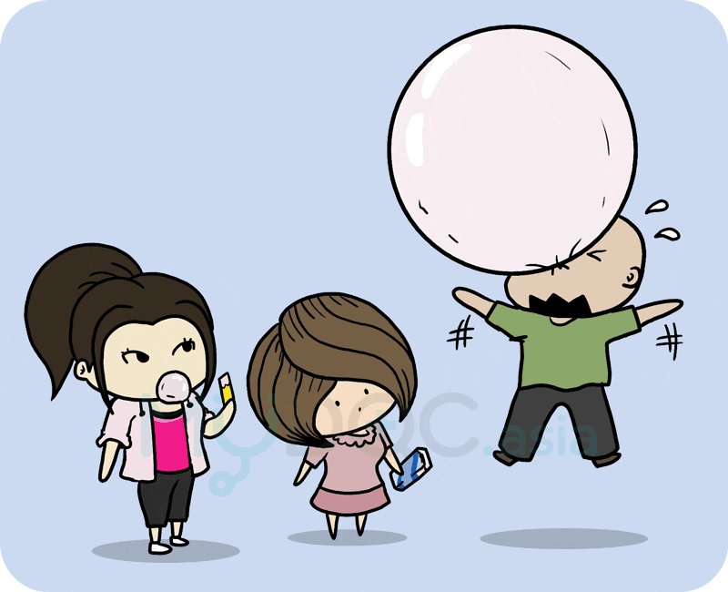 Chewing gum can cover bad breath