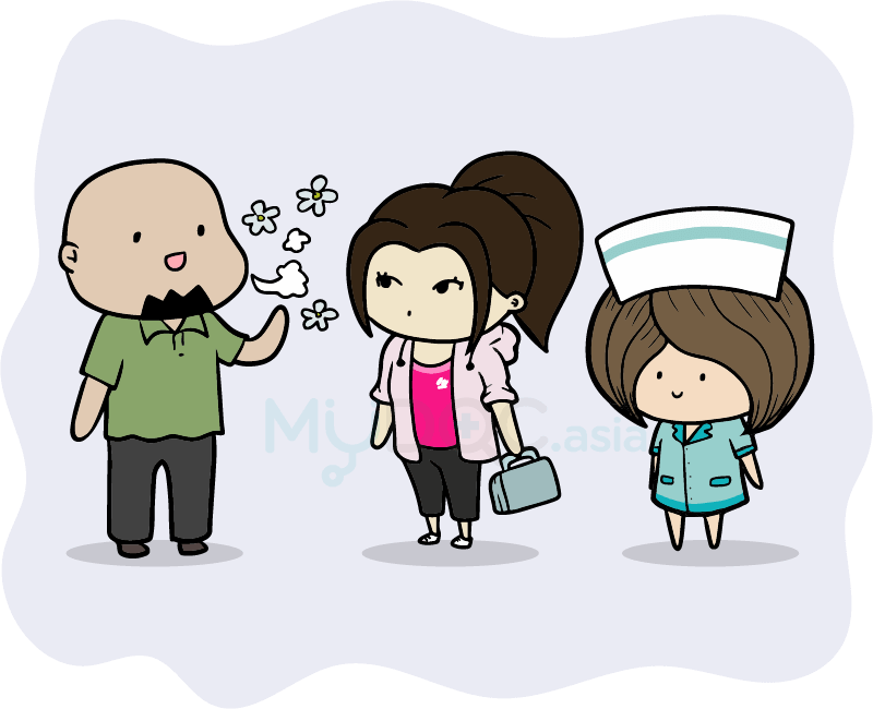 Dollah with his nice breath after treatment