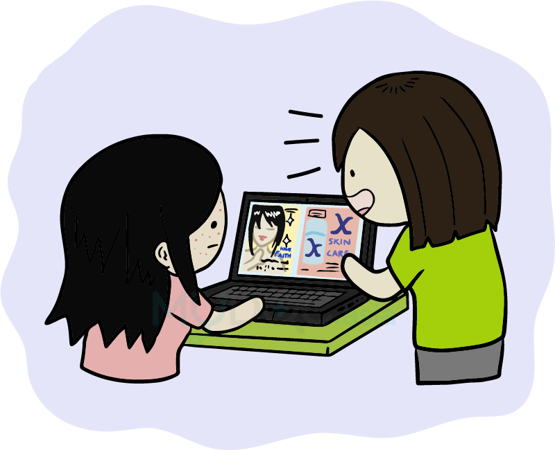 buying skincare product from social media