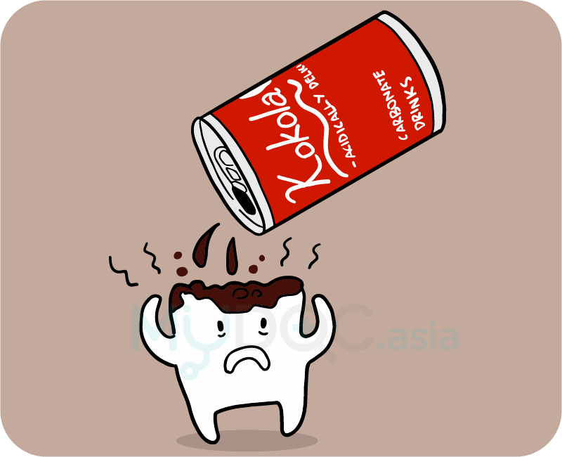 Acidic food and drinks affect the teeth