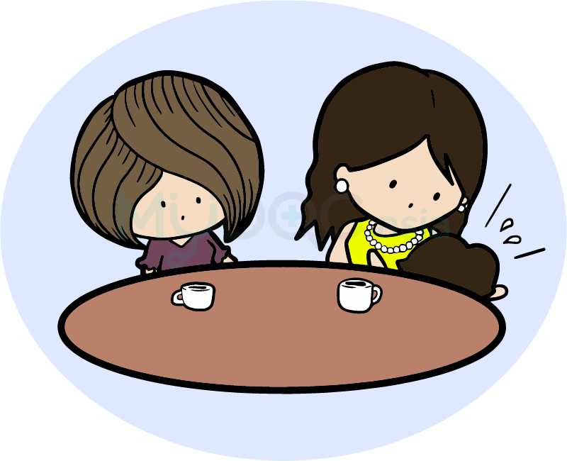 Lisa and Juliet tea time