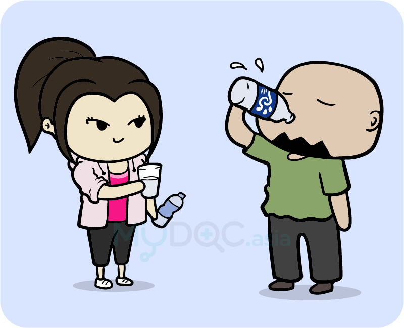 Water can cover bad breath