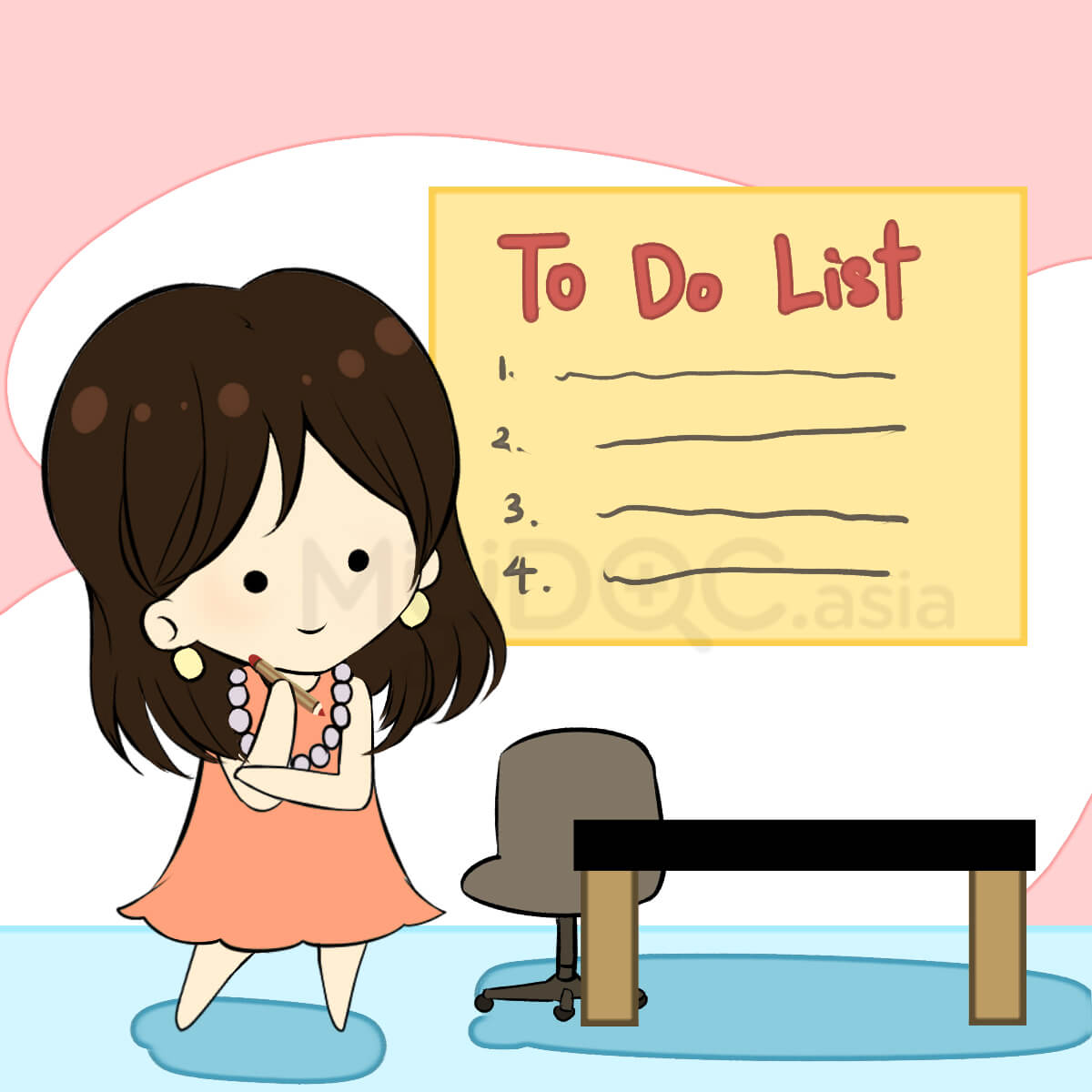 Organise daily tasks or thoughts into small sections