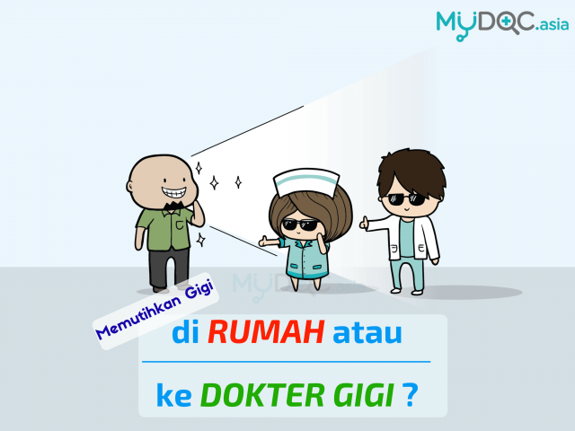 Memutihkan Gigi di Rumah atau ke Dokter Gigi?
