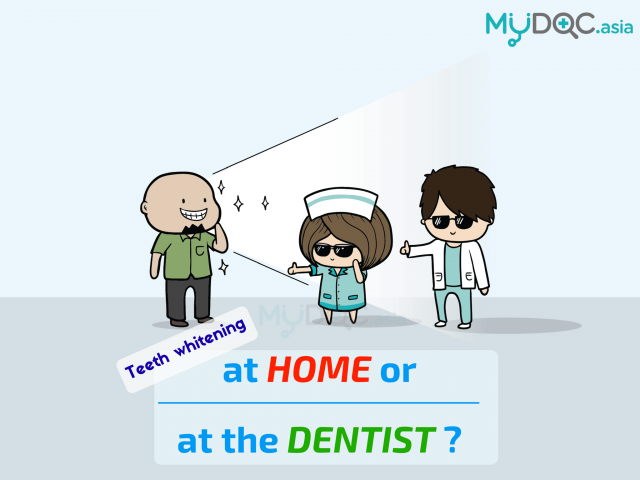 Teeth Whitening at Home or at the Dentist?